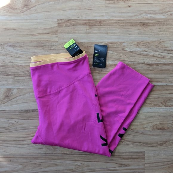 Women's Plus Size Nike Hot Pink Icon Clash Athletic Tights - Picture 11 of 11